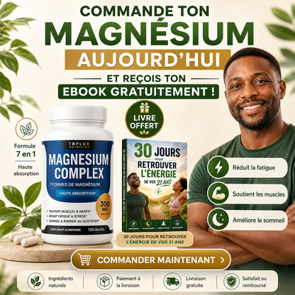 Complément de Magnésium Complexe 8 en 1 - Amélioration de la Santé Générale